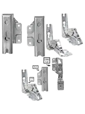 TEKA Fridge Door Hinge Pair – Integrated Left & Right, 5mm x 41.5mm