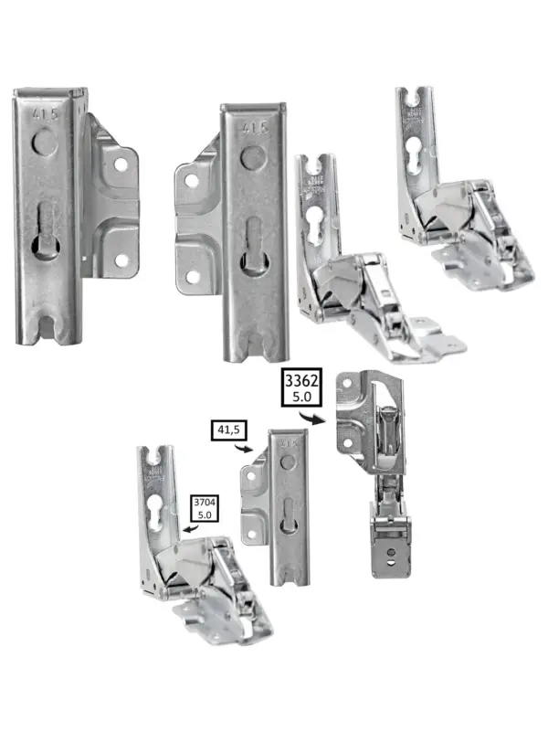 TEKA Fridge Door Hinge Pair – Integrated Left & Right, 5mm x 41.5mm