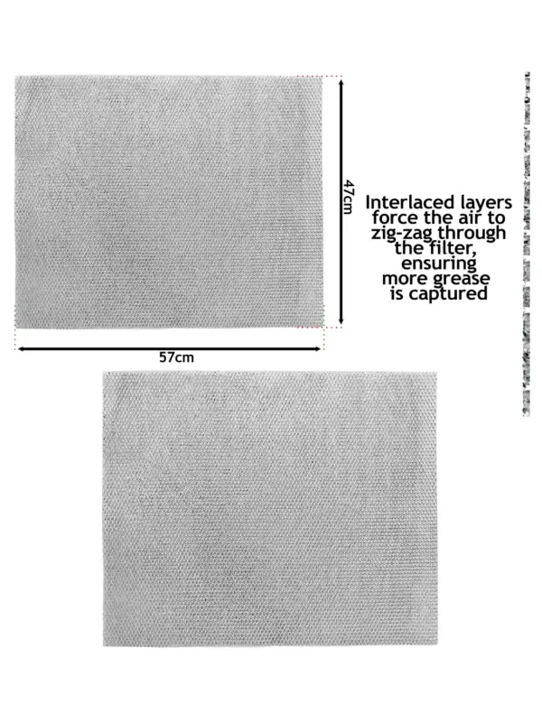 Teka Kitchen Hood Metal Mesh Grease Filter 57x47 cm – Replacement Vent