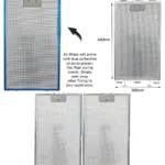 Terzismo LAM2501 Metal Mesh Range Hood Grease Filter – 2 Pack