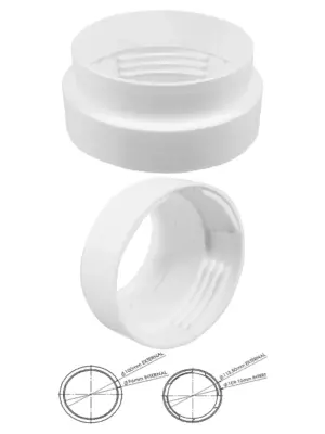 Threaded Dryer Vent Adapter – Male 4mm/100mm Duct Hose Connector