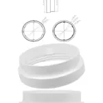 Threaded Vent Hose Adapter Ring for Duct Pipe – 5mm to 125mm