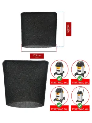 Titan Foam Filter Sleeve Replacement for TTB774VAC-777VAC Vacuums