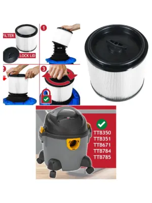 Titan Replacement Wet/Dry Cartridge Filter for TTB350-785 Vacuums