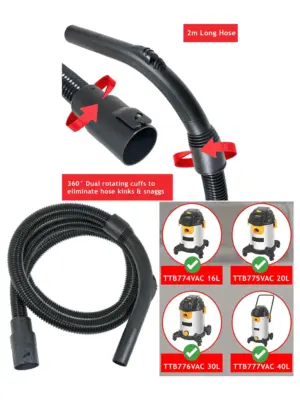Titan TTB Vacuum Cleaner Replacement Hose – Fits 16L, 20L, 30L & 40L