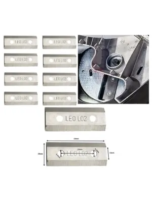 Titan TTB353SHR/TTB355HR Garden Shredder 64mm Metal Blades Pack of 8