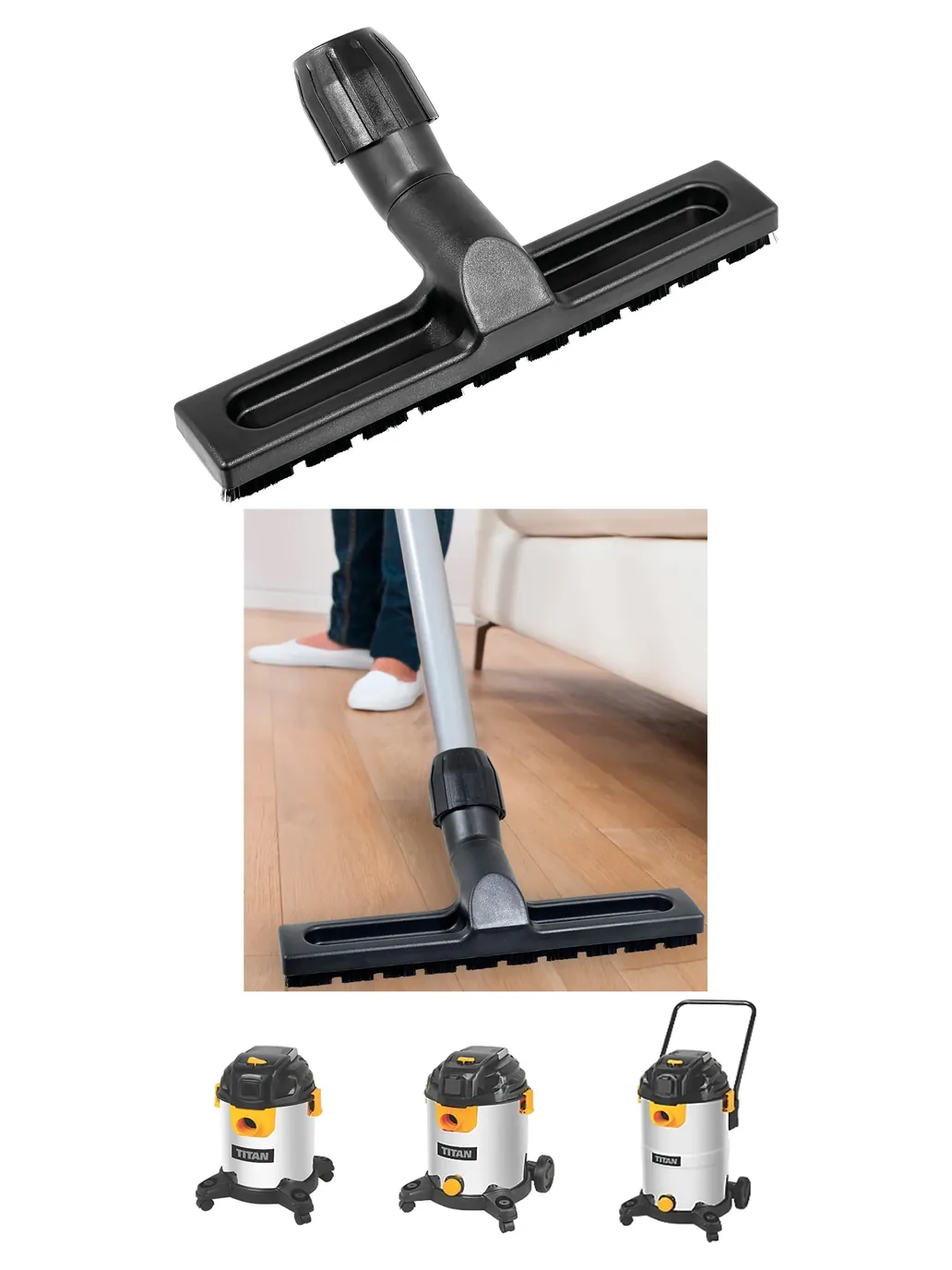 Titan Vacuum Brush Head for Hard Floors – Fits TTB775/776/777