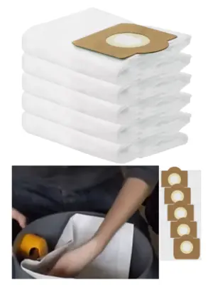 Titan Vacuum Cleaner Microfibre Dust Bags 5 Pack for 16 to 40L Models