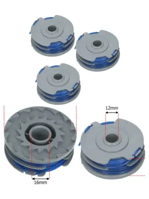 Topcraft Twin Cutting Line & Spool 3 Pack for Trimmer/Strimmer