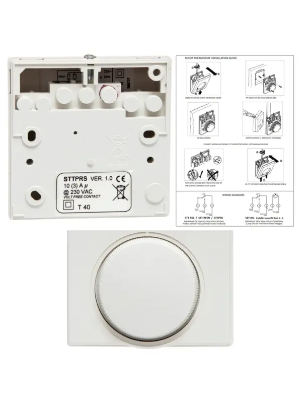 TOWER Tamper-Proof Boiler Thermostat with 10-30C Adjustable Dial