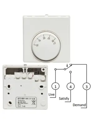Tower Thermostat for Combi Boilers – 10‑30°C, 60 mm Mount, STTRS1 V2