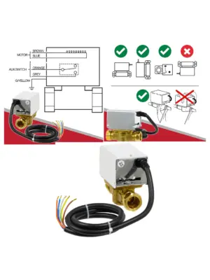 Tower VAL228MV 28mm 2‑Port Motorised Zone Valve for Heating & Boiler