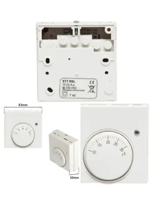 Tower Wired Room Thermostat for Combi Boilers – Neon Indicator Dial