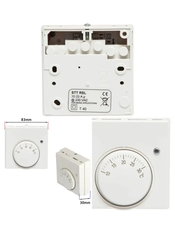 Tower Wired Room Thermostat for Combi Boilers – Neon Indicator Dial