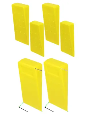 Tree Felling Wedge Set 4-Pack Heavy-Duty Chainsaw Log Splitter