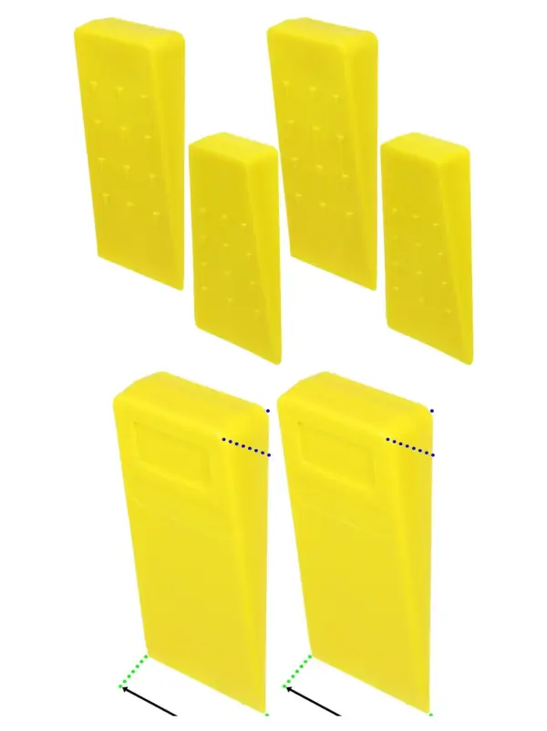Tree Felling Wedge Set 4-Pack Heavy-Duty Chainsaw Log Splitter