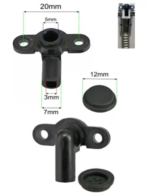 Triton Electric Shower PRD Relief Valve with Burst Disc – Black