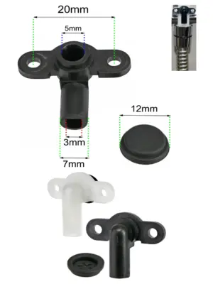 Triton Electric Shower Pressure Relief Valve Kit – White/Black, 2 Pack