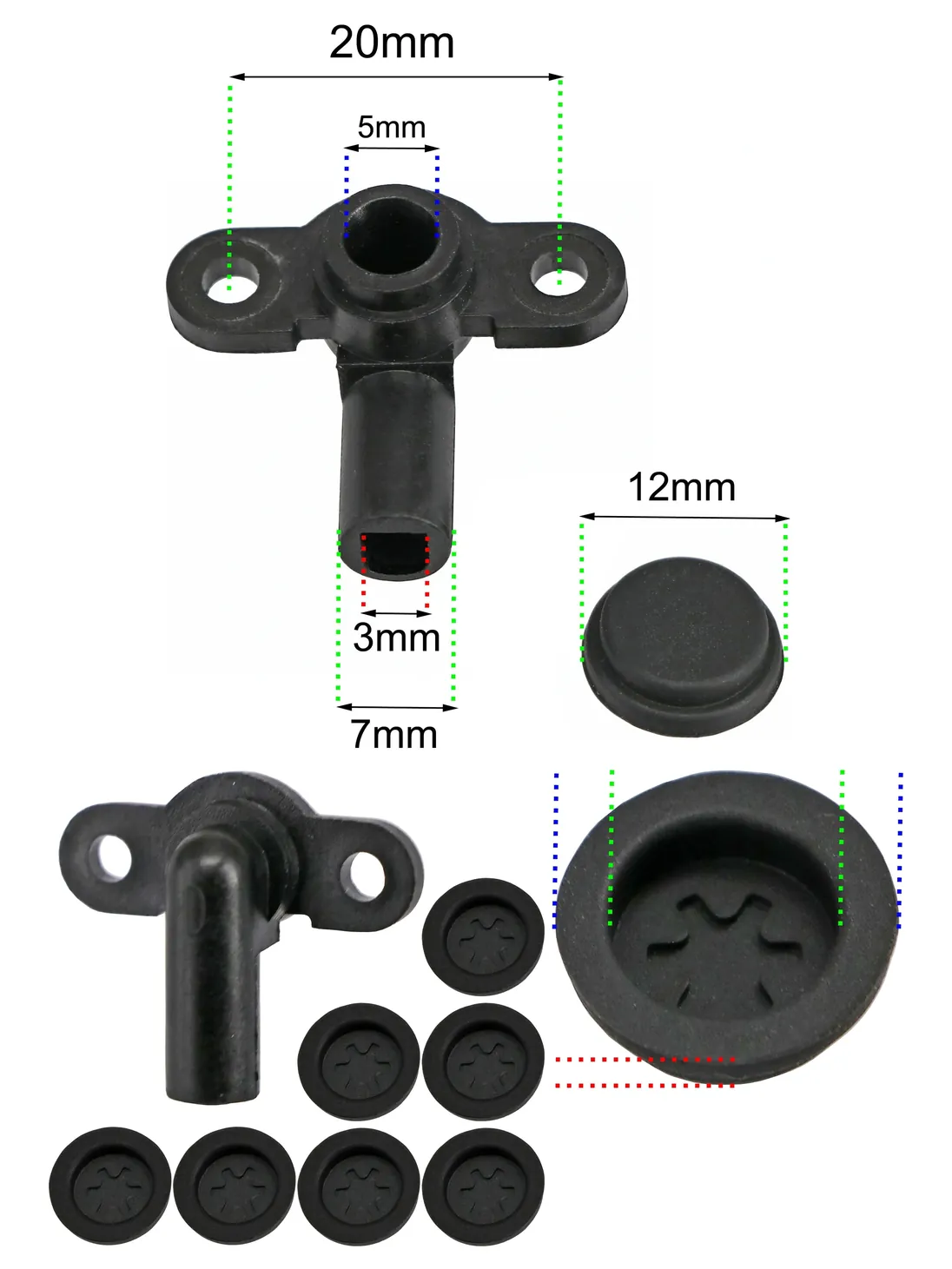 TRITON Electric Shower Pressure Relief Valve with 7 Seal Burst Discs