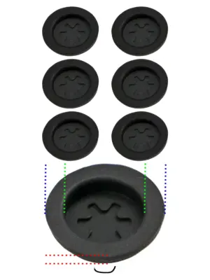 TRITON Shower Burst Disc Seal – Black, Pack of 6 for Electric Membrane
