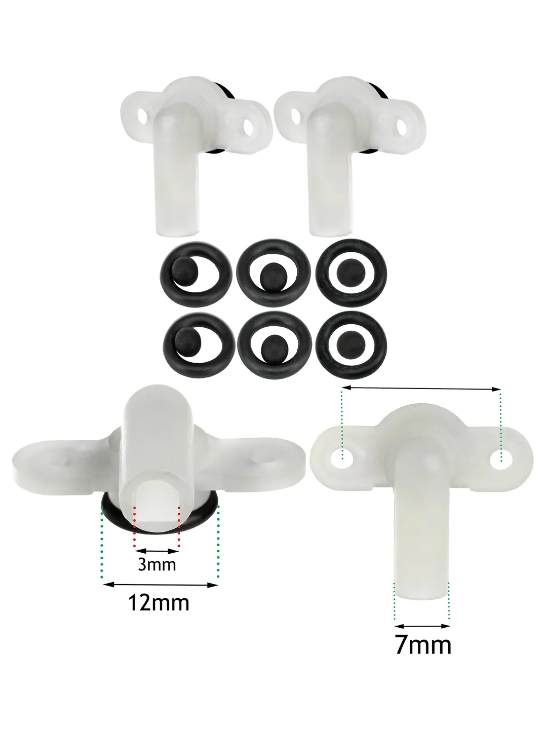 Triton Shower PRD Replacement Kit – 2 PRDs, 8 O‑Ring & 8 Ball Seals