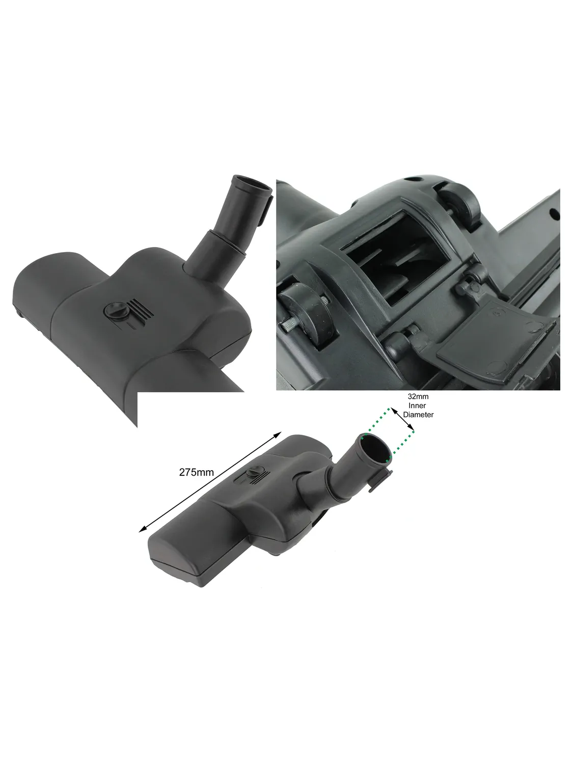 Turbo Beater Bar Brush Head Replacement for Nilfisk Vacuums – 32mm