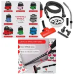 Turbo Brush Head & Filter Kit for Numatic Henry/Hetty Vacuums Hose
