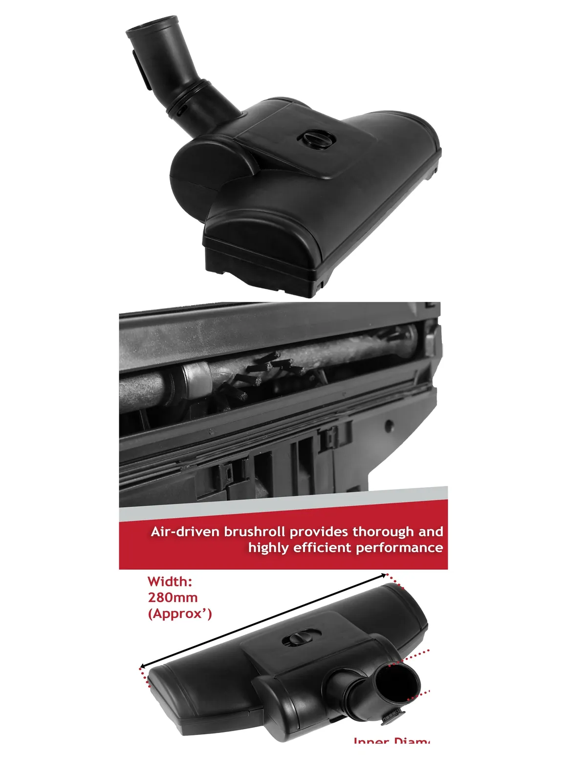 Turbo Brush Head for Guild GWD16 & GWD30 35mm Vacuum Cleaner