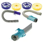 Turquoise Stretch Hose & Pre/Post Filter Kit for Dyson DC07 Vacuum