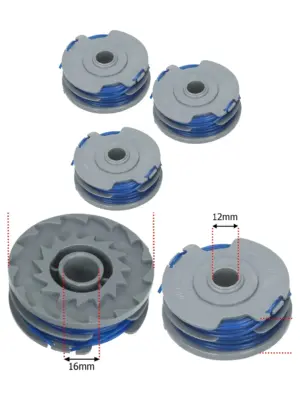 Twin Cutting Line & Spool Set (3 pcs) for Ryno YT5238 Trimmer
