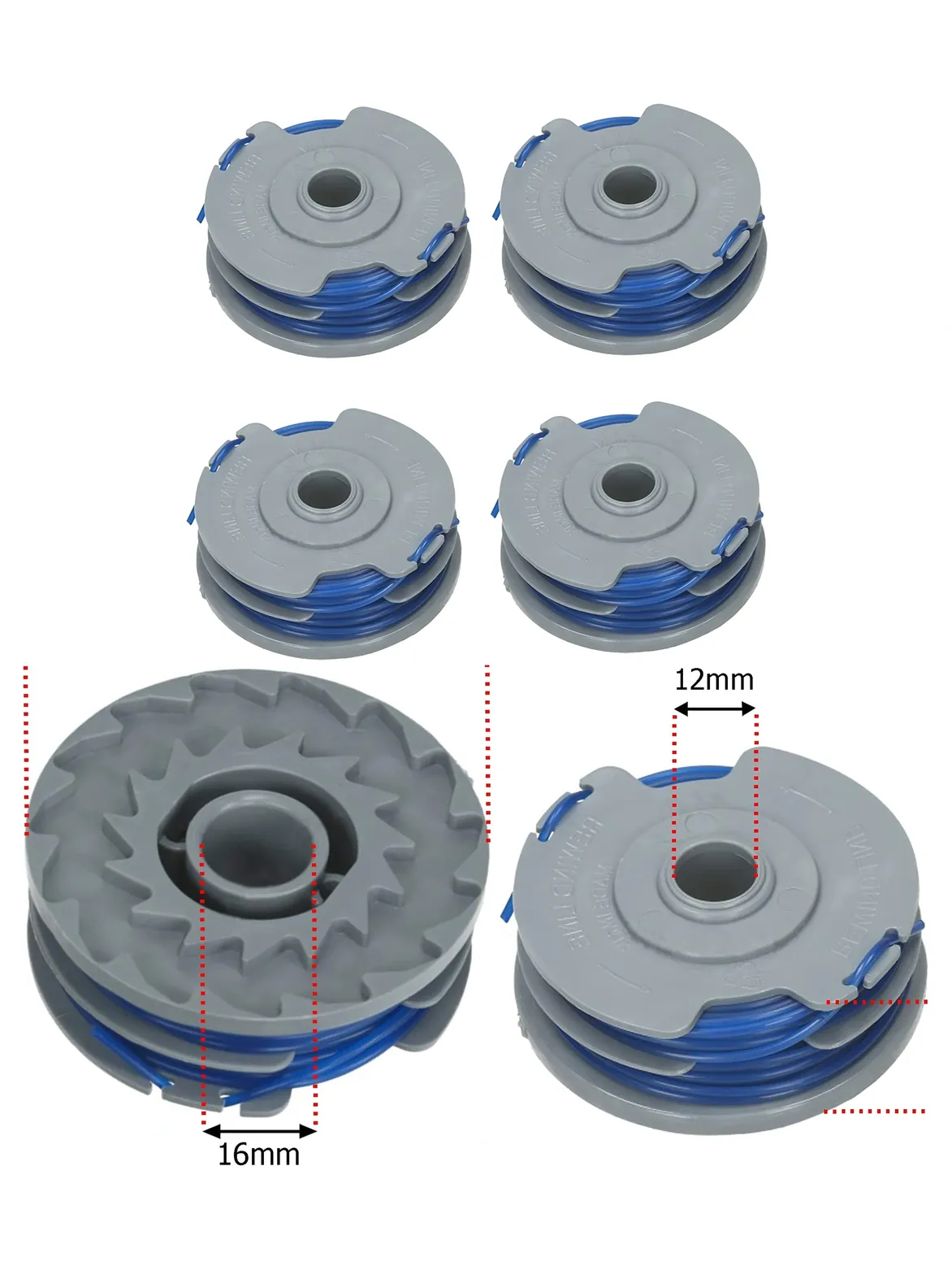 Twin Filament Trimmer Line & Spool for TNE-600 – 4 Pack