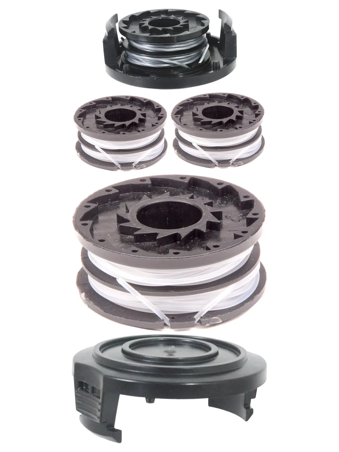 Twin Line Spool (3) + Cover Cap for SPEAR & Jackson S3525ET Trimmer
