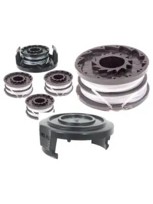 Twin Line Spool 4-Pack + Cover Cap for SPEAR & Jackson S3525ET Trimmer