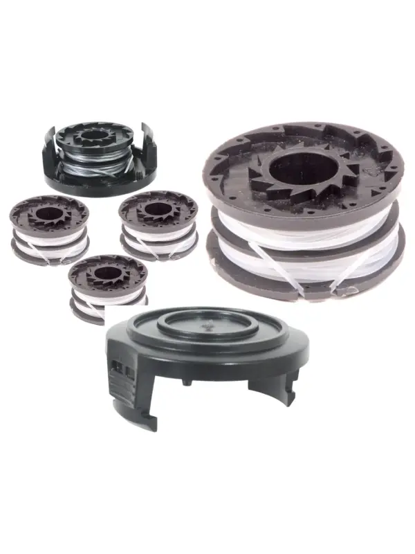 Twin Line Spool 4-Pack + Cover Cap for SPEAR & Jackson S3525ET Trimmer