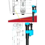 Universal 1/2" BSP Toilet Fill Valve Adjustable Float Bottom Entry