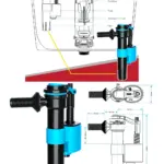 Universal 1/2" BSP Toilet Fill Valve with Adjustable Float Side Inlet