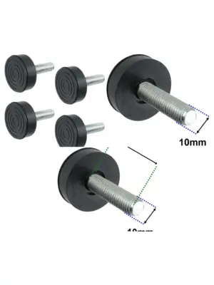 Universal 10mm Adjustable Washing Machine Foot Screws Set of 4