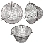 Universal 11" Boiler Flue Guard – Plastic‑Coated Round Cage, Brown