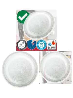 Universal 11-inch Glass Microwave Turntable Plate - Flat 28.4 cm Tray