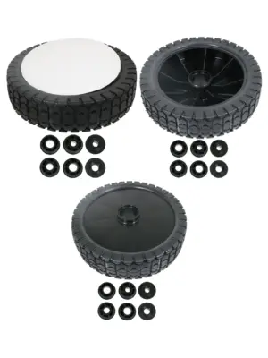 Universal 175mm Lawn Mower Wheel with Tire Reducer Bushings Set of 7