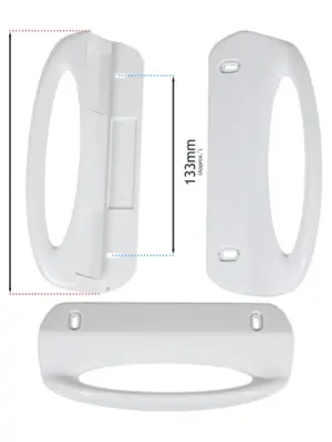Universal 190mm White Refrigerator Door Handle for Fridge & Freezer