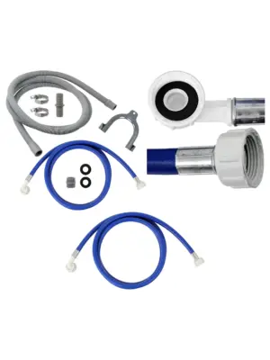 Universal 2.5m Washing Machine Inlet & Drain Hose Extension Kit