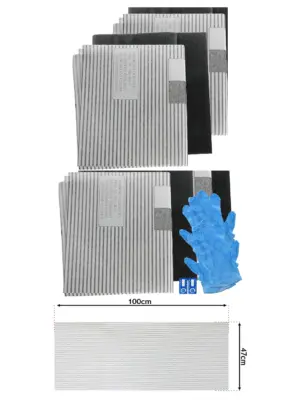 Universal 2‑Pack Cut‑to‑Size Range Hood Grease Filter for Large Fans