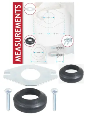 Universal 2 Piece Close Coupling Toilet Cistern Fixing Kit Metal Plate