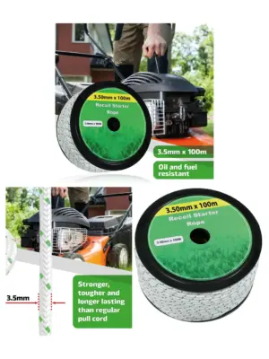 Universal 3.5mm 100m Pull-Start Rope for Lawnmowers & Chainsaws