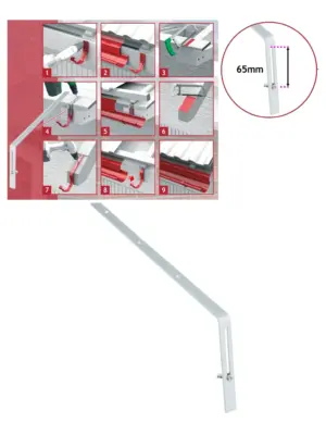 Universal 300mm Galvanized Steel Gutter Bracket for Fascia & Rafter