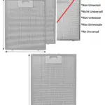 Universal 300×240 mm Stainless Steel Kitchen Hood Grease Filter