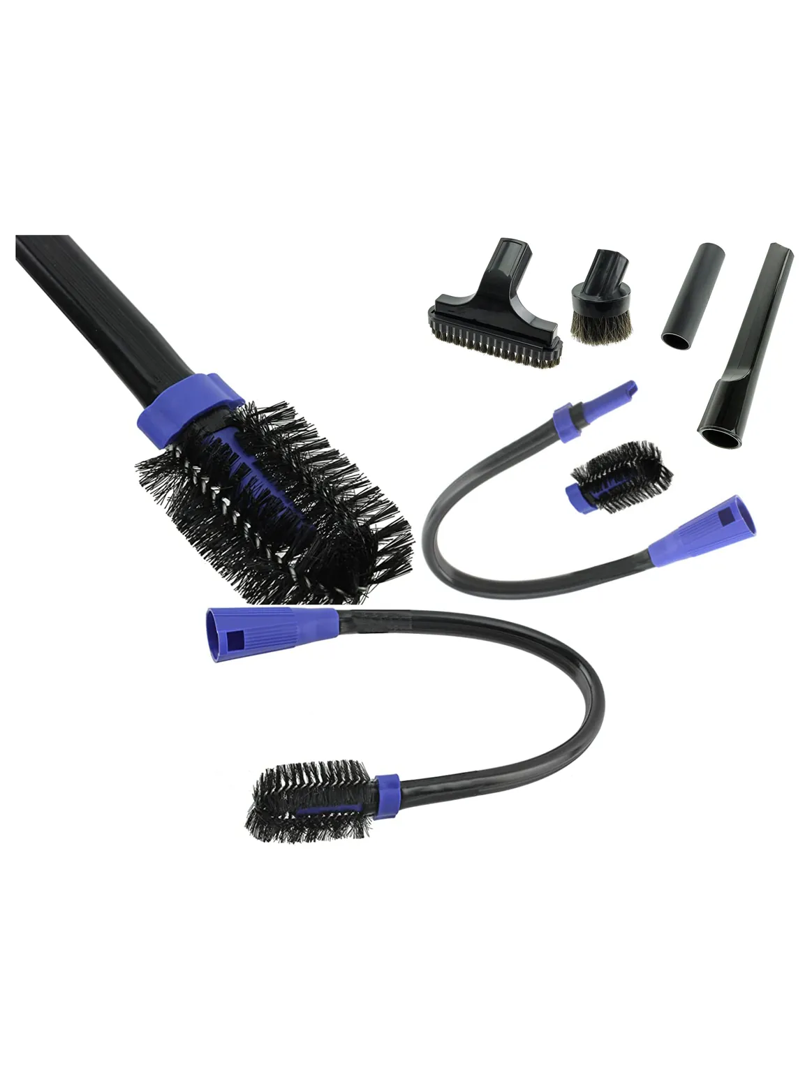 Universal 32mm Flexible Car Vacuum Brush Kit for Valet Cleaning