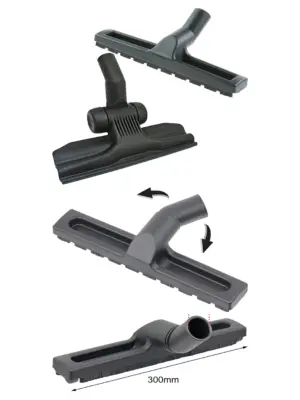 Universal 32mm Hard Brush Vacuum Attachment with Wheels Slim Design