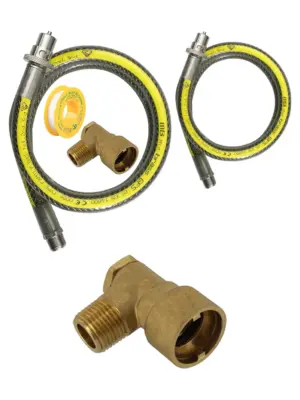 Universal 3ft 1/2" Oven Gas Hose PTFE Tape & Bayonet Connector – CE